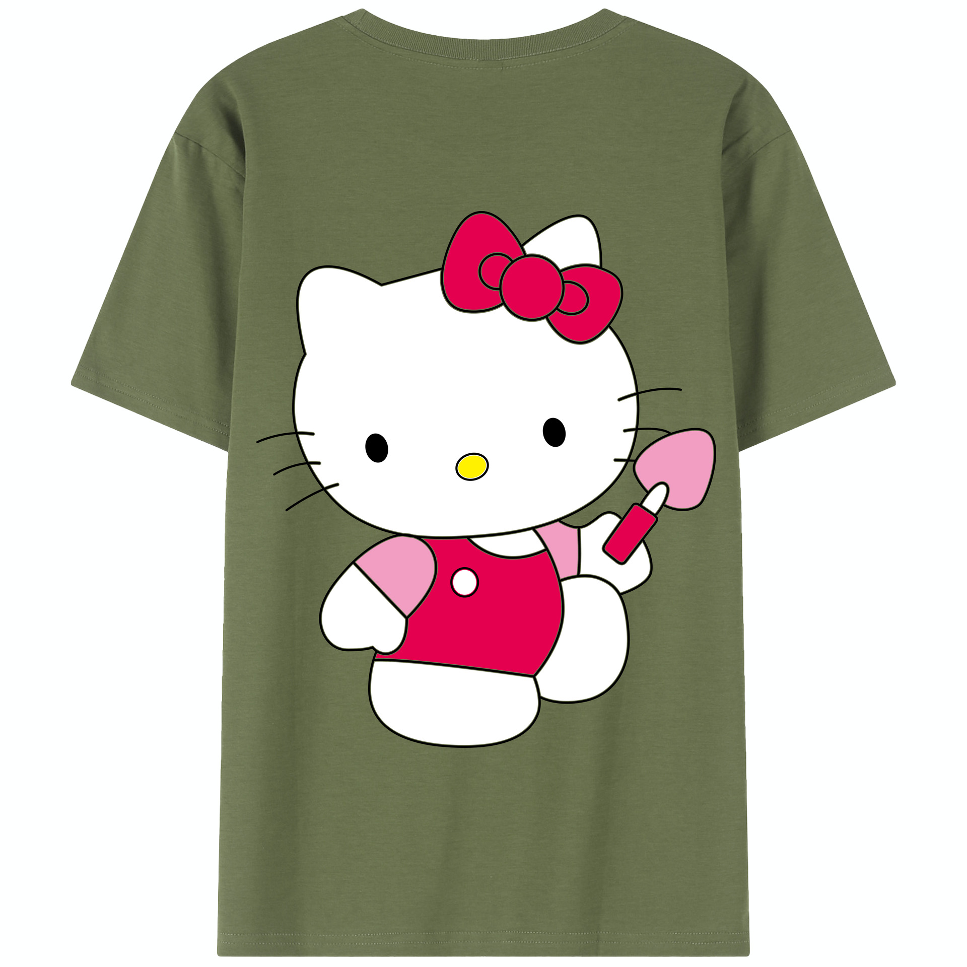 （画像用） Hello Kitty ハローキティ 綿100％半袖Tシャツ（背面プリント）